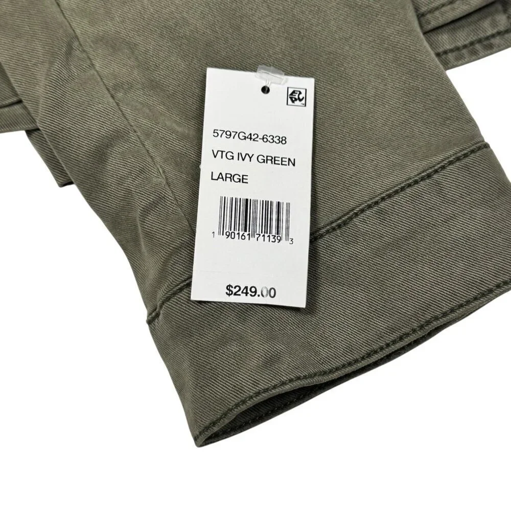 NWT PAIGE Pacey Jacket Sz.L Vintage Ivy Green  Buttons Preppy Minimalist $249 - Picture 10 of 16